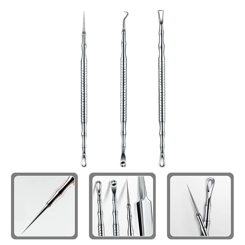 3 Pcs Compact Blackhead Tool Acne Accessory Pimple Wear-resistant Remover Tools Reusable Household Stainless Steel Needle
3 Pcs Compact Blackhead Tool Acne Accessory Pimple Wear-resistant Remover Tools Reusable Household Stainless Steel Needle