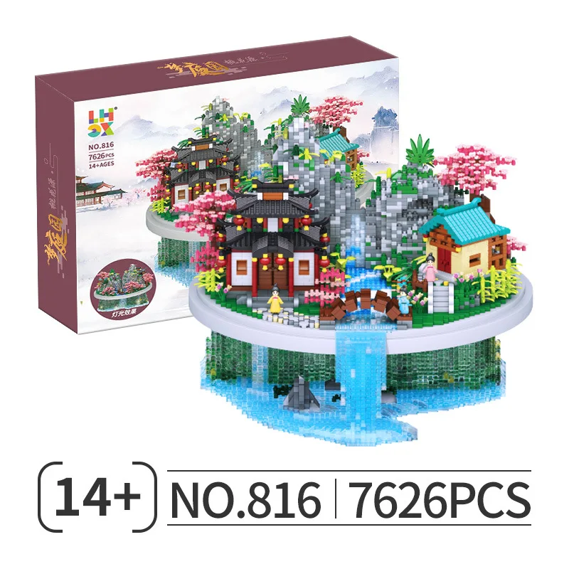 Peach Blossom Spring Building Blocks 816 Chinese Building House Small Diamond Particles Assembled Children Decompression Toy
Peach Blossom Spring Building Blocks 816 Chinese Building House Small Diamond Particles Assembled Children Decompression Toy