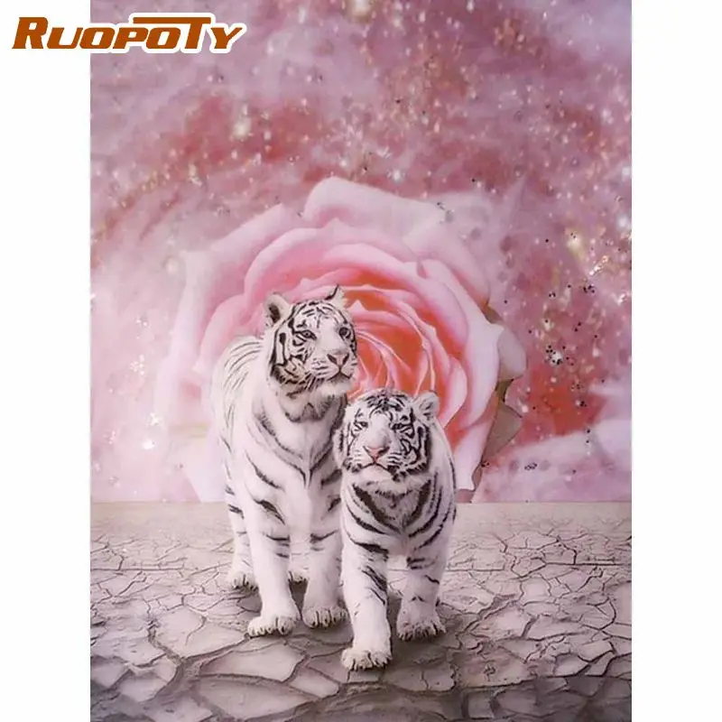 RUOPOTY DIY Pictures By Number White tiger Kits Drawing On Canvas Painting By Numbers Animals Hand Picture Art Gift Home Decor
RUOPOTY DIY Pictures By Number White tiger Kits Drawing On Canvas Painting By Numbers Animals Hand Picture Art Gift Home Decor
