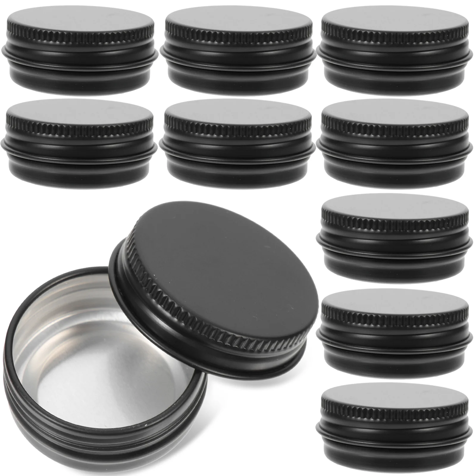 

Tin Tins Box Aluminum Metal Containers Cans Lids Can Jar Empty Aluminium Storage Lid Soap Round Container Case Balm Lip Jars