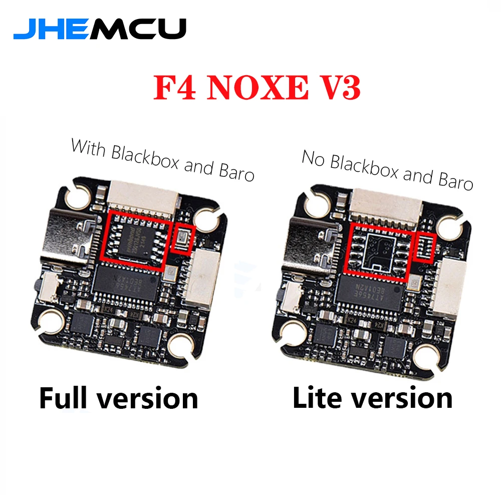 Контроллер полета JHEMCU F4 NOXE V3 F411 Acro / Deluxe 5 в 10 в BEC OSD Baro BlackBox 2-6S 20x20 мм для гоночного дрона RC FPV
Контроллер полета JHEMCU F4 NOXE V3 F411 Acro / Deluxe 5 в 10 в BEC OSD Baro BlackBox 2-6S 20x20 мм для гоночного дрона RC FPV