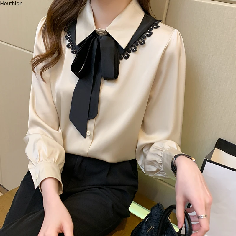 Summer New Women's Blouses Polo Shirt Long Sleeve Tops Solid Color Blouse Chiffon Bow Casual Fashion Loose
Summer New Women's Blouses Polo Shirt Long Sleeve Tops Solid Color Blouse Chiffon Bow Casual Fashion Loose