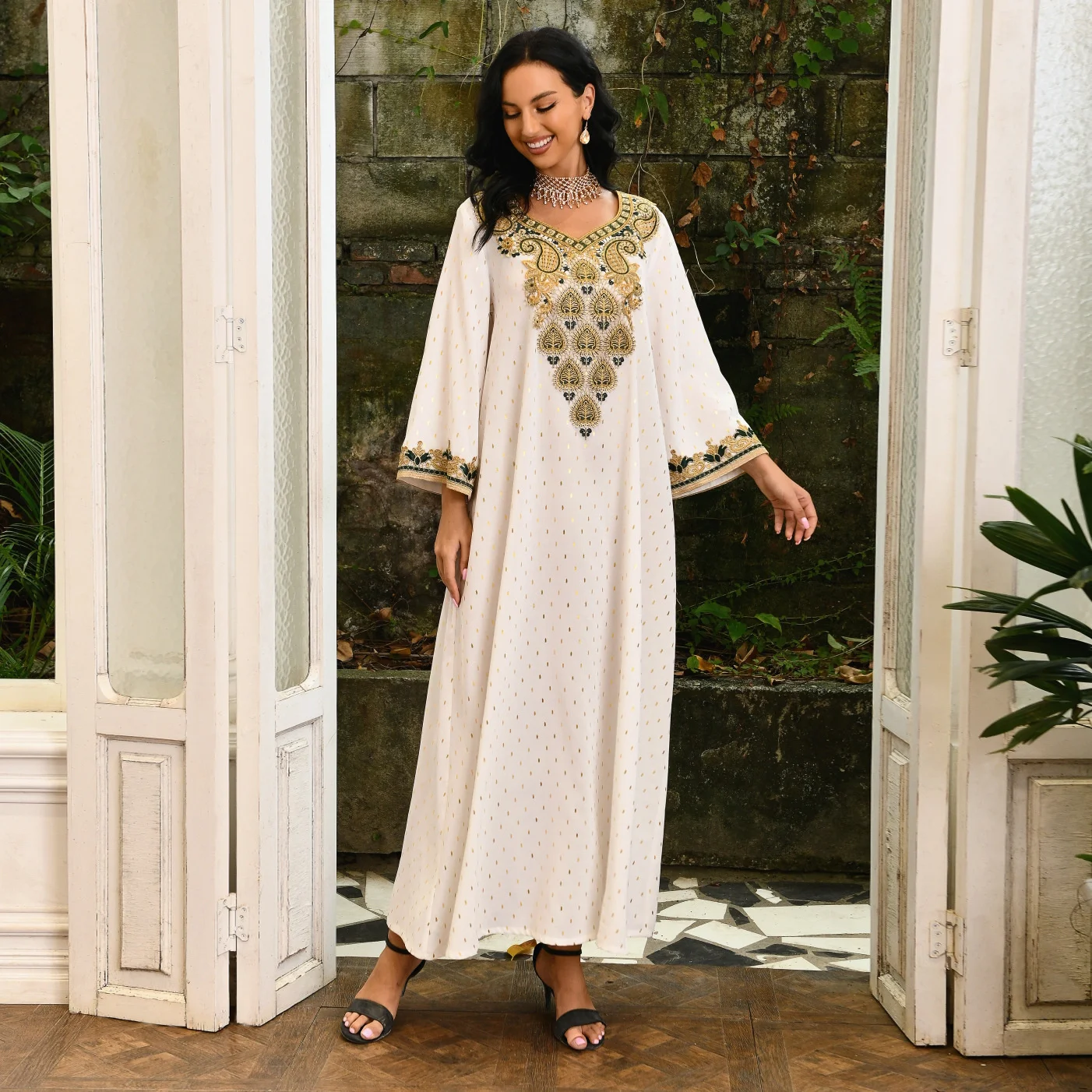 Abaya For Women Gilded Robe Clothing Muslim Light Luxury Lace Arab Women Abaya Loose Dubai Turkey Moroccan Robe Women Clothing
Abaya For Women Gilded Robe Clothing Muslim Light Luxury Lace Arab Women Abaya Loose Dubai Turkey Moroccan Robe Women Clothing