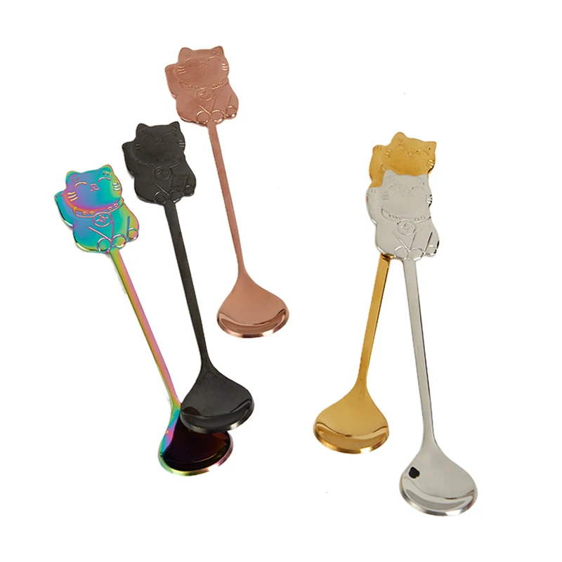 Cartoon Dessert Coffee Spoon 304 Stainless Steel Cute Luck Cat Coffee Stirring Spoon For Tableware Kitchen Supplies Ice Cream
Cartoon Dessert Coffee Spoon 304 Stainless Steel Cute Luck Cat Coffee Stirring Spoon For Tableware Kitchen Supplies Ice Cream