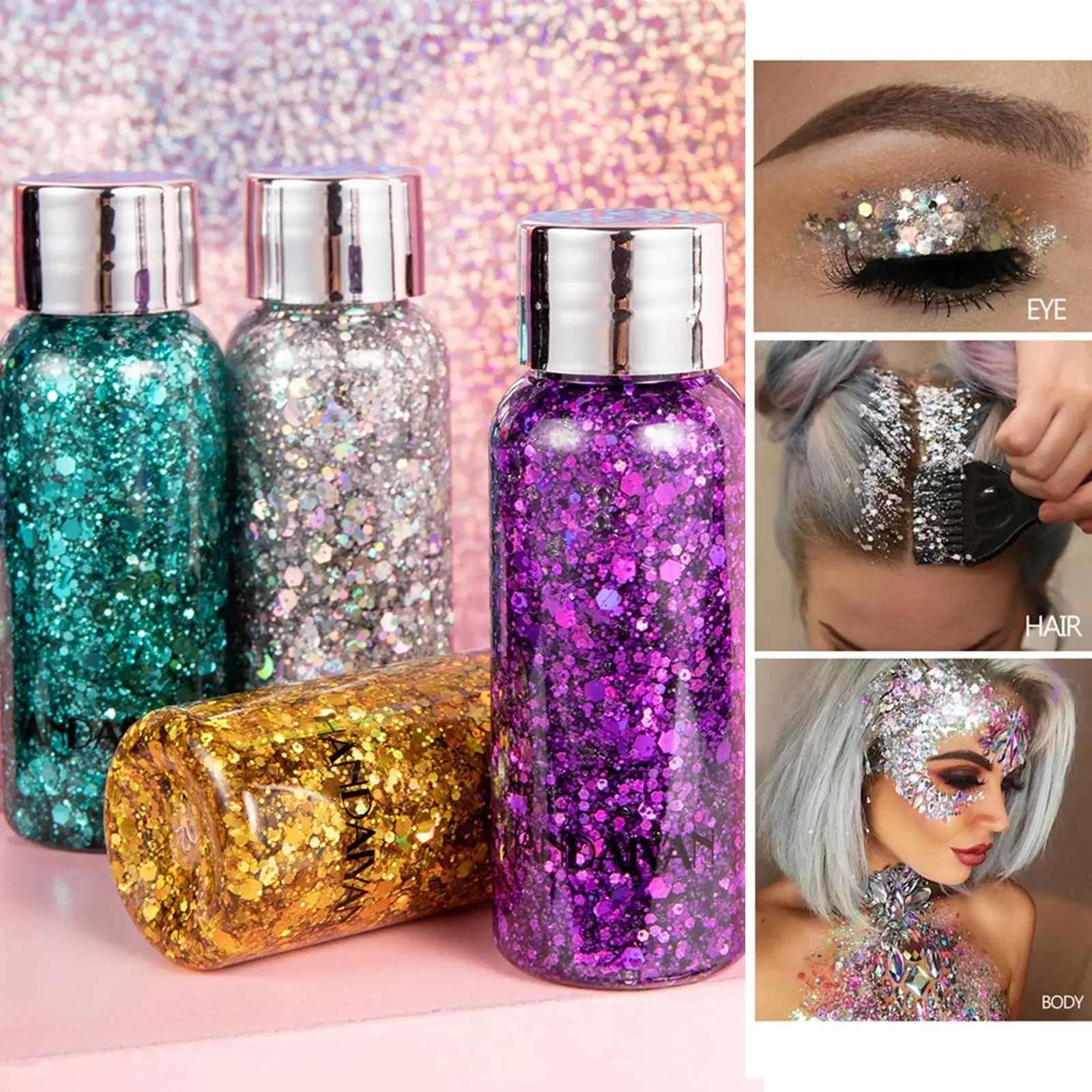 Eye Glitter Nail Hair Body Face Stickers Gel Art Sequins Jewelry Rhinestone Gel Makeup Party Glitters Decoration Diamond N7E9
Eye Glitter Nail Hair Body Face Stickers Gel Art Sequins Jewelry Rhinestone Gel Makeup Party Glitters Decoration Diamond N7E9
