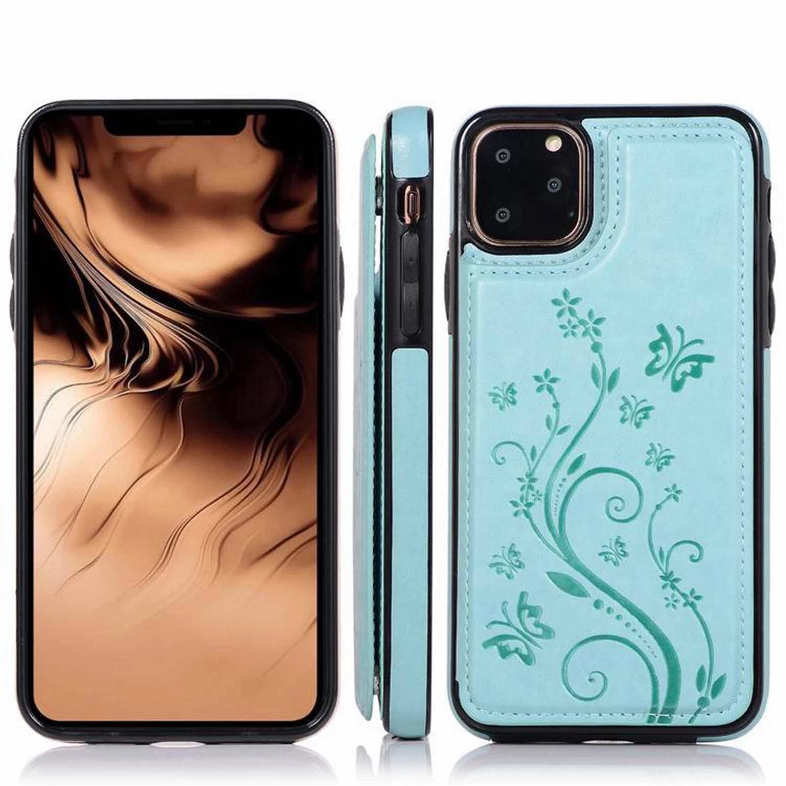 Phone Case for IPhone 13 ProMax with Leather PU Color Butterfly Embossed Card Slot Invisible Bracket Flip Holster Phone Cover
Phone Case for IPhone 13 ProMax with Leather PU Color Butterfly Embossed Card Slot Invisible Bracket Flip Holster Phone Cover