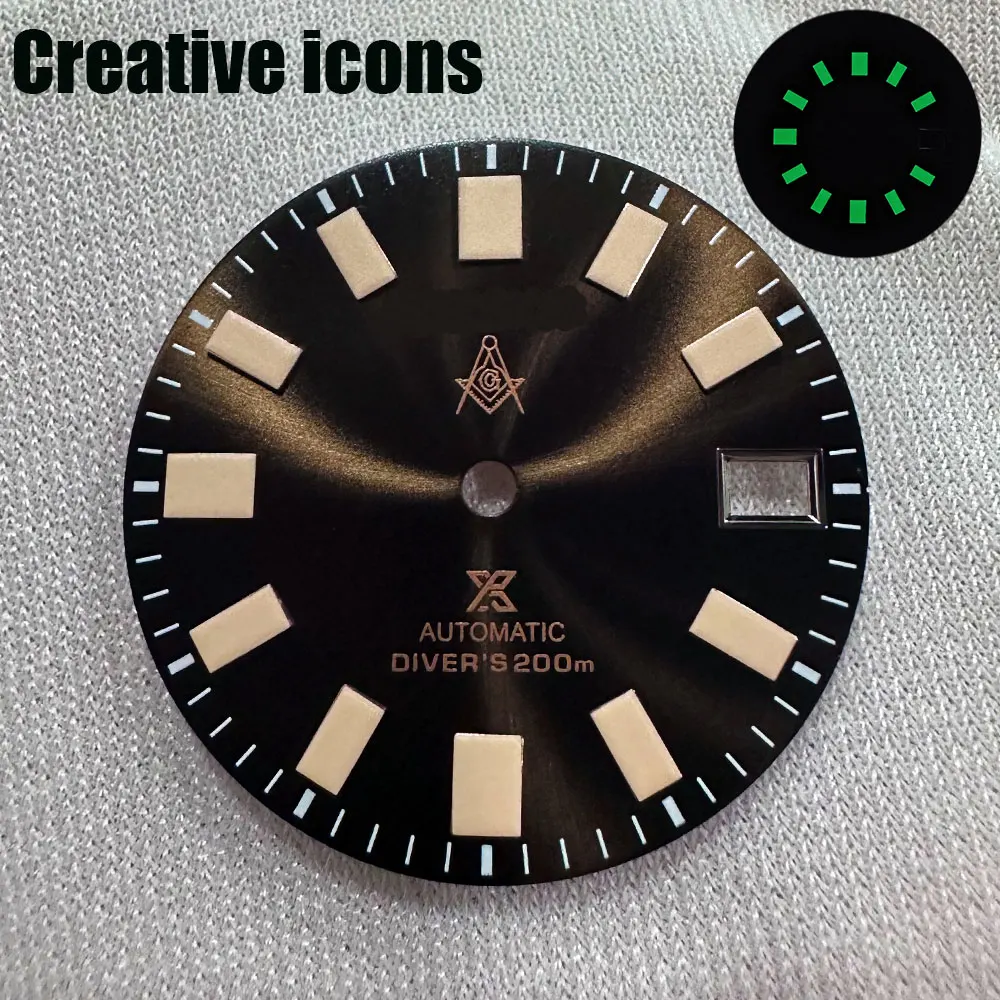 S customized creative icon 28.5MM modified dial, suitable for SKX007 NH35/NH36/miyoda8215/2836/7S26 movement modified dial
S customized creative icon 28.5MM modified dial, suitable for SKX007 NH35/NH36/miyoda8215/2836/7S26 movement modified dial