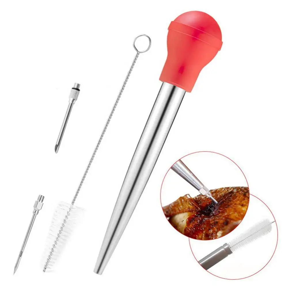 Turkey Meat Seasoning Pump Syringes Needle Injector Brush Kitchen Cooking Tool Silicone Meat & Poultry Tools
Turkey Meat Seasoning Pump Syringes Needle Injector Brush Kitchen Cooking Tool Silicone Meat & Poultry Tools