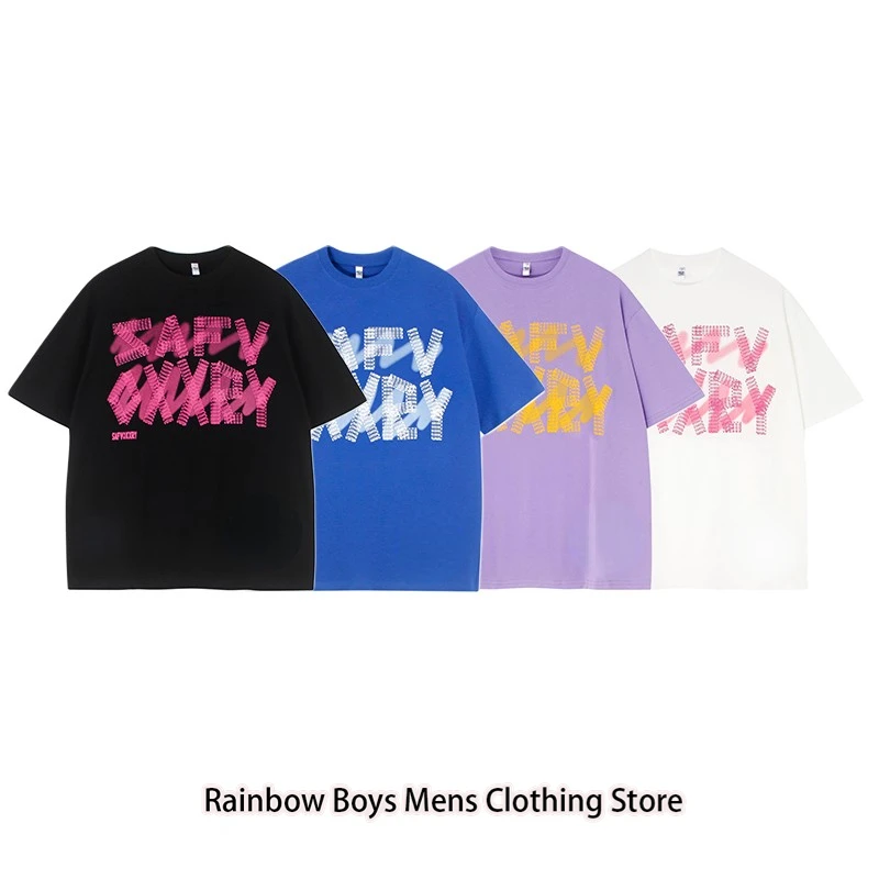 Summer 2022 Mens T-Shirt High Quality Letter Printed Round Neck Short Sleeve T-Shirt Unisex Hip Hop Oversized Fashion Streetwear
Summer 2022 Mens T-Shirt High Quality Letter Printed Round Neck Short Sleeve T-Shirt Unisex Hip Hop Oversized Fashion Streetwear