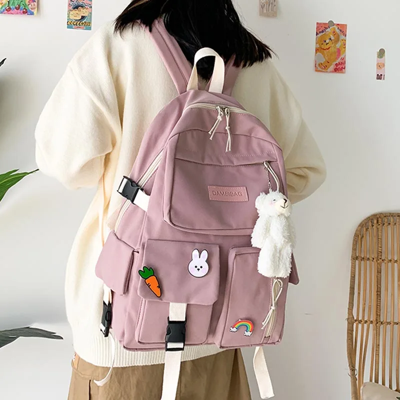 Female Anti Theft Backpack Women Good Quality Nylon Waterproof Backpack Solid Color Ladies Shoulder Backpack Laptop Bags
Female Anti Theft Backpack Women Good Quality Nylon Waterproof Backpack Solid Color Ladies Shoulder Backpack Laptop Bags