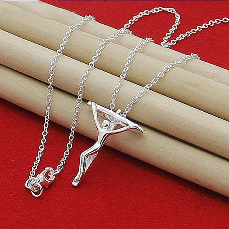 JINGLIN 925 Sterling Silver Jesus Cross Pendant Necklace 18 Inch Chain For Women Men Wedding Engagement Party Fashion Jewelry
JINGLIN 925 Sterling Silver Jesus Cross Pendant Necklace 18 Inch Chain For Women Men Wedding Engagement Party Fashion Jewelry