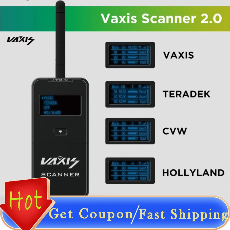 Vaxis Channel Scanner for Storm Wireless Transmission System,Suit for Teradek Hollyland CVW SDI &HDMI Video Transmitter Receiver
Vaxis Channel Scanner for Storm Wireless Transmission System,Suit for Teradek Hollyland CVW SDI &HDMI Video Transmitter Receiver