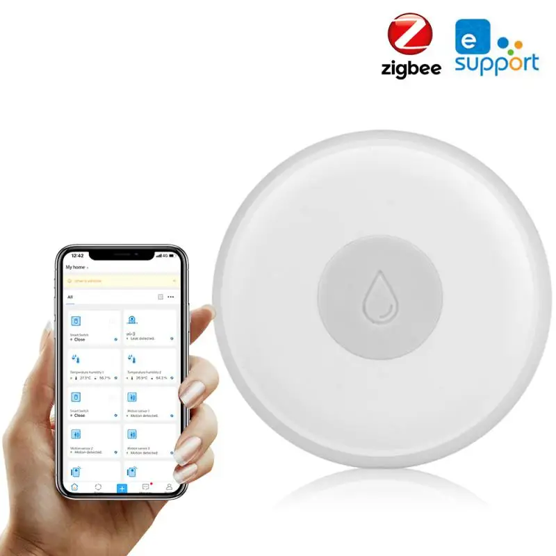 Ewelink ZigBee Water Sensor Flood Detector Leakage Sensor Alarm System Home Security Protection Alert Smart Home Leak Detector
Ewelink ZigBee Water Sensor Flood Detector Leakage Sensor Alarm System Home Security Protection Alert Smart Home Leak Detector