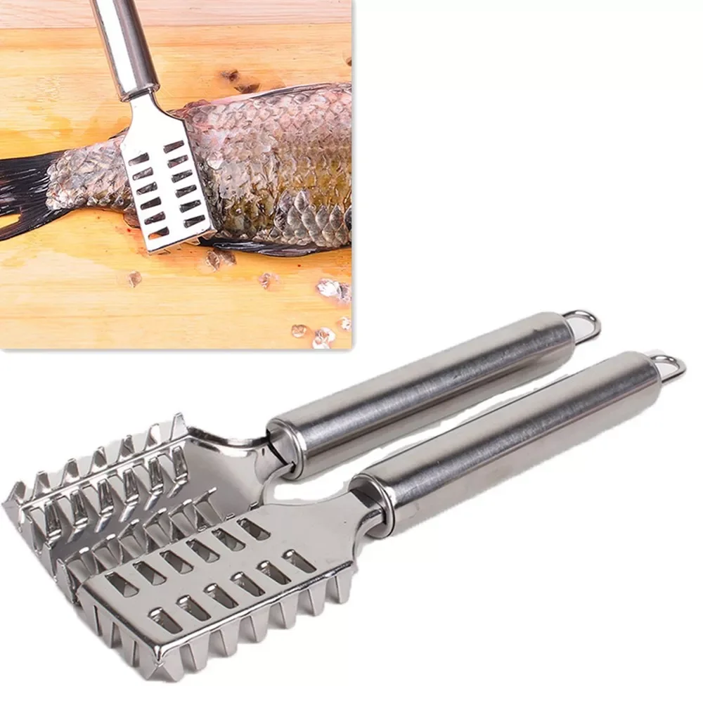 Stainless Steel Fast Cleaning Fish Peeler Scale Remover Seafood Crackers Fish Scaler Cleaner Planet Skin Brush Scraper Tool
Stainless Steel Fast Cleaning Fish Peeler Scale Remover Seafood Crackers Fish Scaler Cleaner Planet Skin Brush Scraper Tool