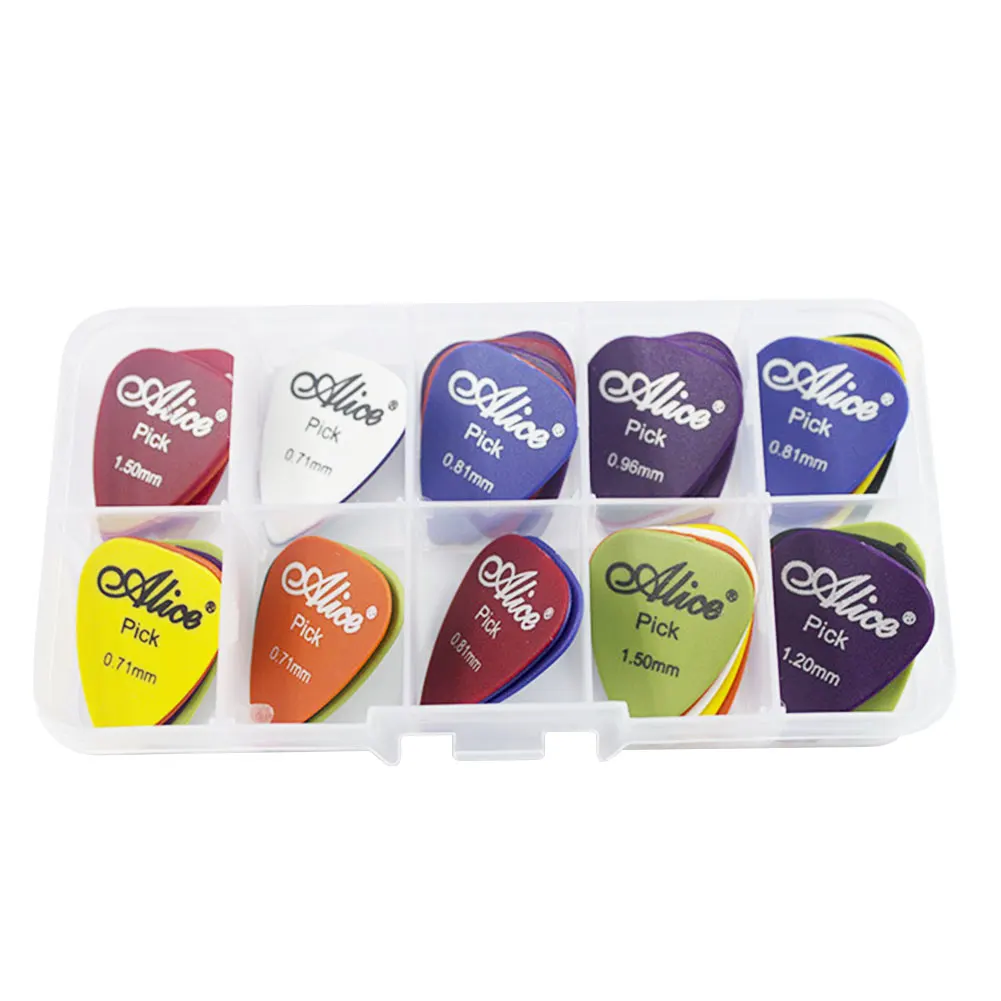 

50pcs Portable Electric Guitar Picks Professional Mixed Thickness Part 0.58mm 0.71mm 0.81mm 0.96mm 1.2mm 1.5mm ABS Durable