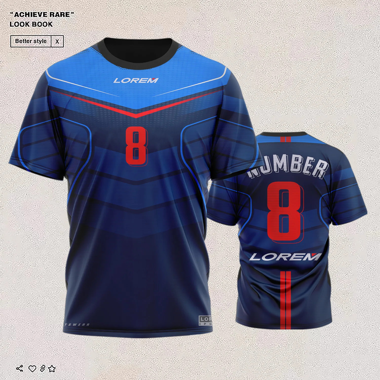 Brand high-end sports team customized football basketball esports name DIY full body stripe print comfortable slim short sleeve
Brand high-end sports team customized football basketball esports name DIY full body stripe print comfortable slim short sleeve
