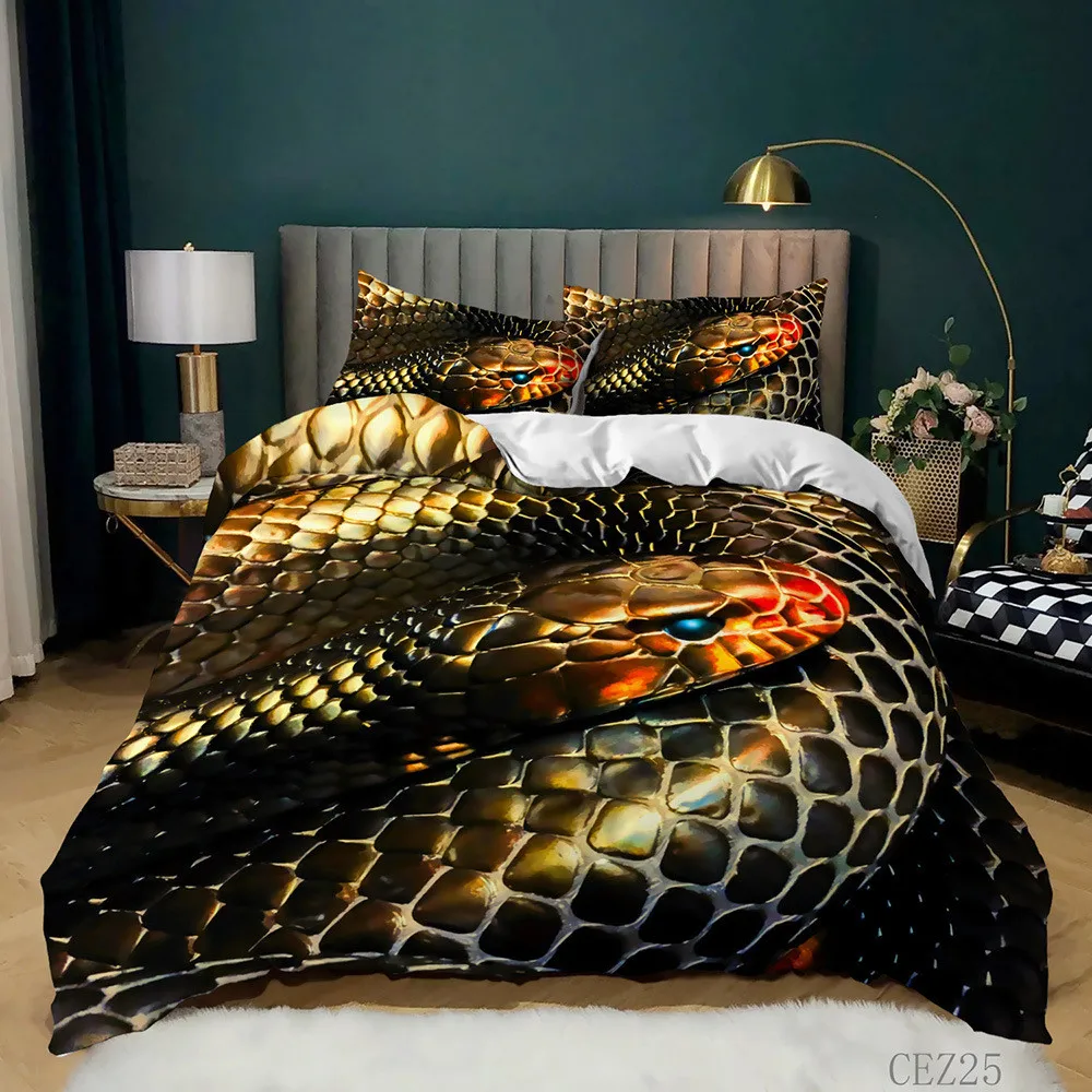 Snake Bedding Duvet Cover Set 3d Digital Printing Bed Linen Fashion Design Comforter Cover Bedding Sets Bed Set
Snake Bedding Duvet Cover Set 3d Digital Printing Bed Linen Fashion Design Comforter Cover Bedding Sets Bed Set