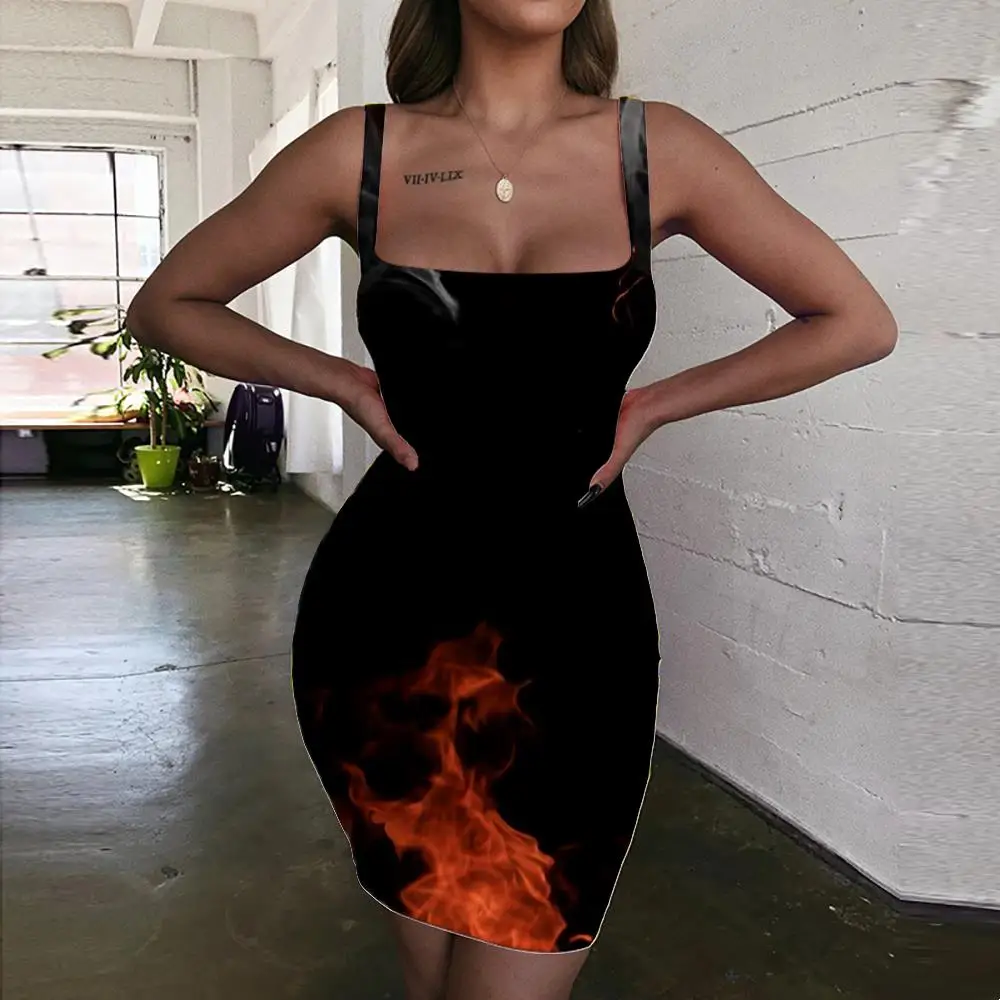 KYKU Flame Dress Women Fog Boho Dark Short Street Office Womens Clothing Elegant Ladies Wrap Fashion
KYKU Flame Dress Women Fog Boho Dark Short Street Office Womens Clothing Elegant Ladies Wrap Fashion
