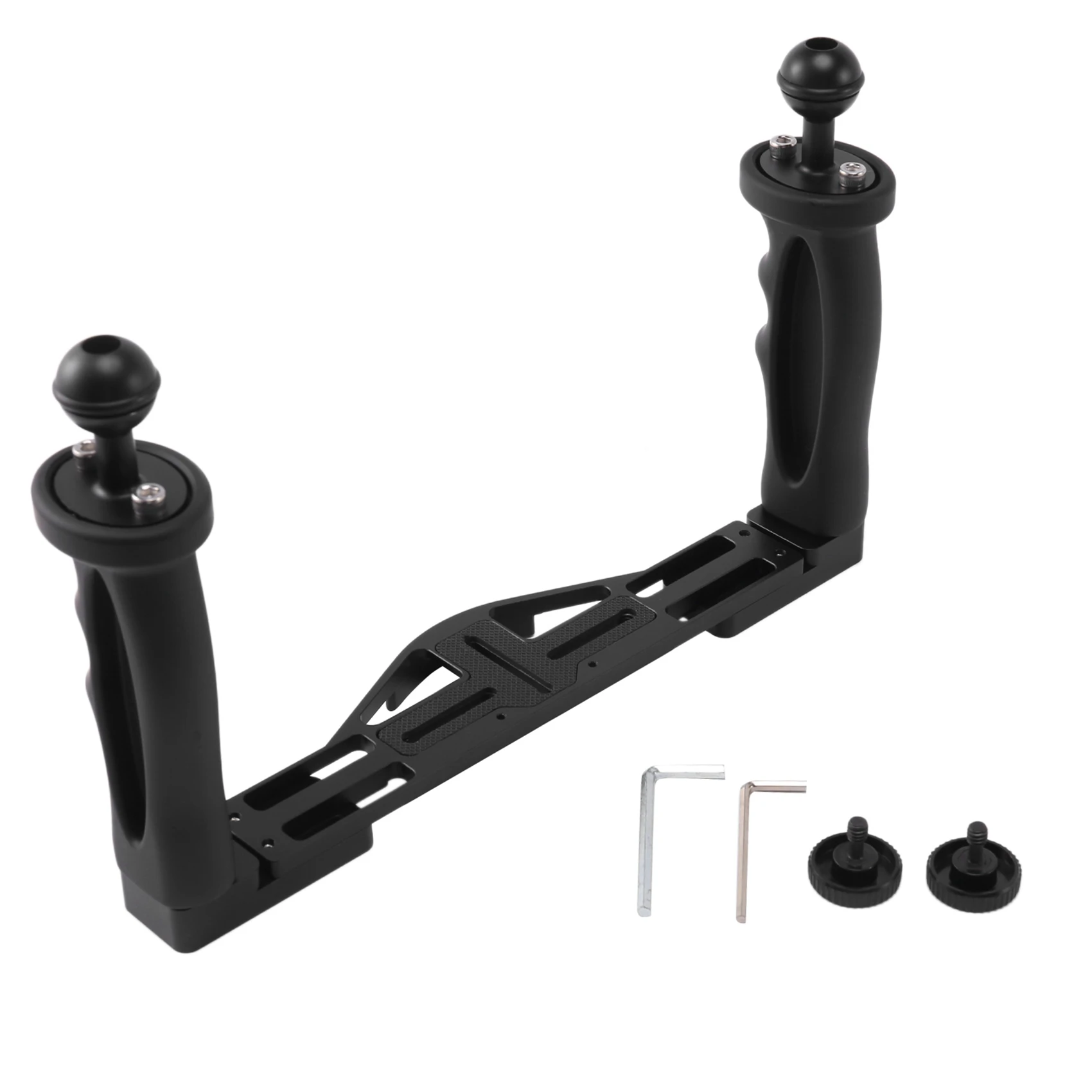 Dual Handheld Stabilizer Diving Underwater Camera Housings Tray/Grip Waterproof With Double Handle For Dome Port Waterproof Case
Dual Handheld Stabilizer Diving Underwater Camera Housings Tray/Grip Waterproof With Double Handle For Dome Port Waterproof Case