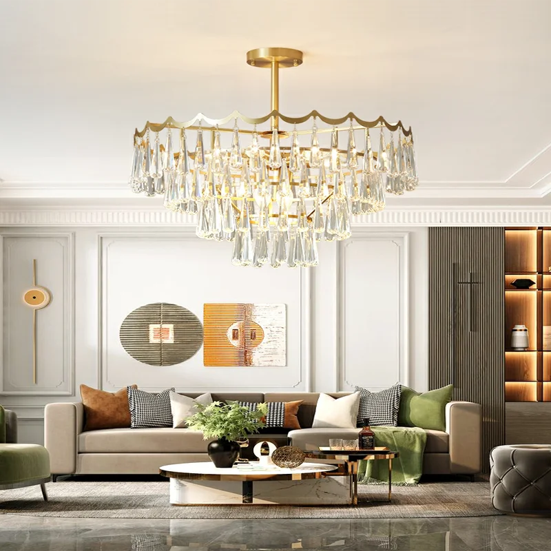 Postmodern Crystal Living Room Chandelier Light Luxury Simple Atmosphere Dining Room Bedroom Lamps 2022 New All Copper Lighting
Postmodern Crystal Living Room Chandelier Light Luxury Simple Atmosphere Dining Room Bedroom Lamps 2022 New All Copper Lighting