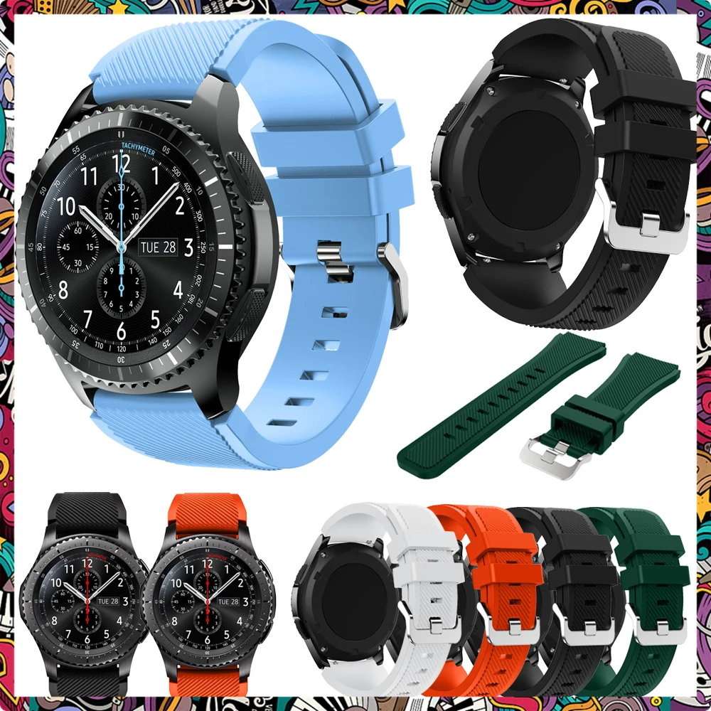 Ремешок силиконовый для Samsung Gear S3 Galaxy 46 мм, спортивный браслет для смарт-часов Huami Amazfit Stratos Pace 2 2s, 22 мм 
Ремешок силиконовый для Samsung Gear S3 Galaxy 46 мм, спортивный браслет для смарт-часов Huami Amazfit Stratos Pace 2 2s, 22 мм