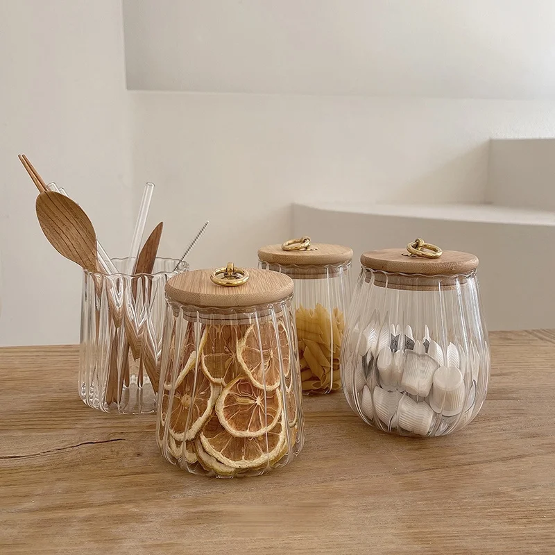Japanese Striped Glass Sealed Jar Coffee Bean Storage Dried Fruit Storage Tank Transparent Sealing Glass Jar
Japanese Striped Glass Sealed Jar Coffee Bean Storage Dried Fruit Storage Tank Transparent Sealing Glass Jar