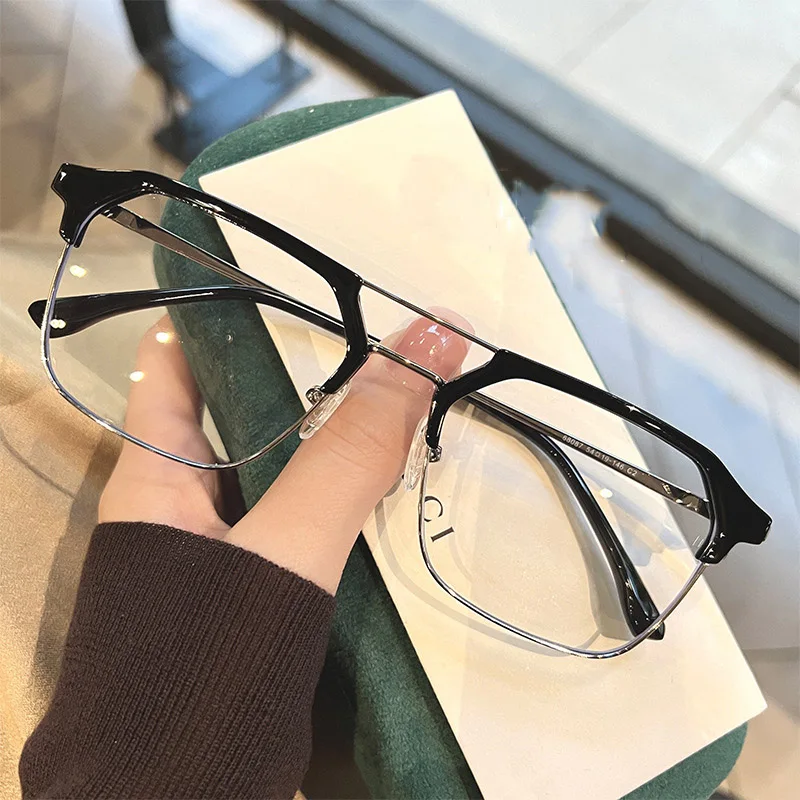 Fashion Design Double Beam Myopia Glasses Unisex Luxury Square Anti-blue Light Eyeglasses New Trend Near Sighted Diopter Eyewear
Fashion Design Double Beam Myopia Glasses Unisex Luxury Square Anti-blue Light Eyeglasses New Trend Near Sighted Diopter Eyewear