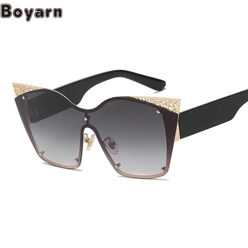 Boyarn Steampunk Fashion Large Frame Cat's Eye Sunglasses Women's Fashion One-piece Sunglasses Ins Wind Street Photo Sungla
Boyarn Steampunk Fashion Large Frame Cat's Eye Sunglasses Women's Fashion One-piece Sunglasses Ins Wind Street Photo Sungla