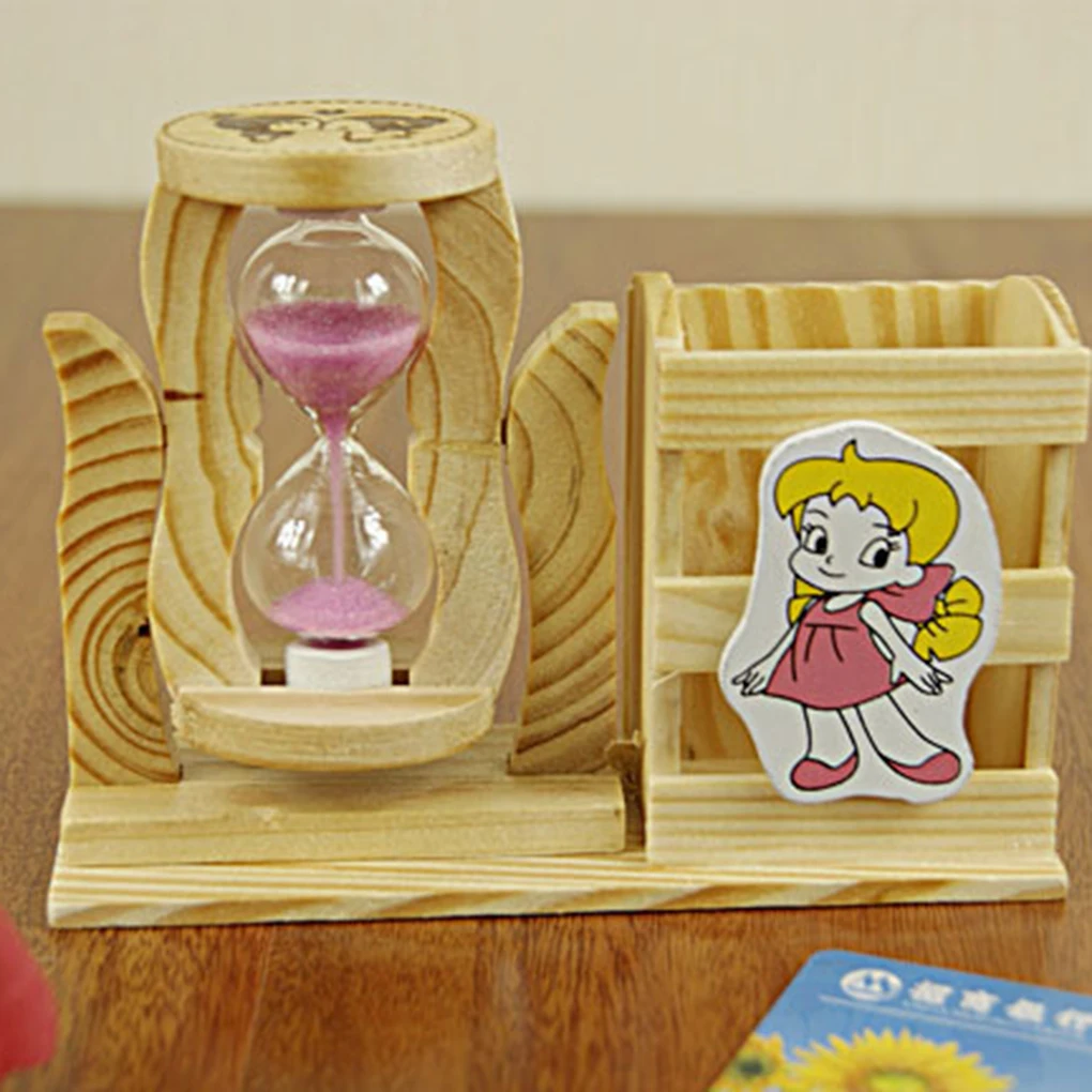 Wooden Hourglass Cartoon Pen Case Student Gift Figurine Desktop Wood Craft Home Decoration Miniatures
Wooden Hourglass Cartoon Pen Case Student Gift Figurine Desktop Wood Craft Home Decoration Miniatures