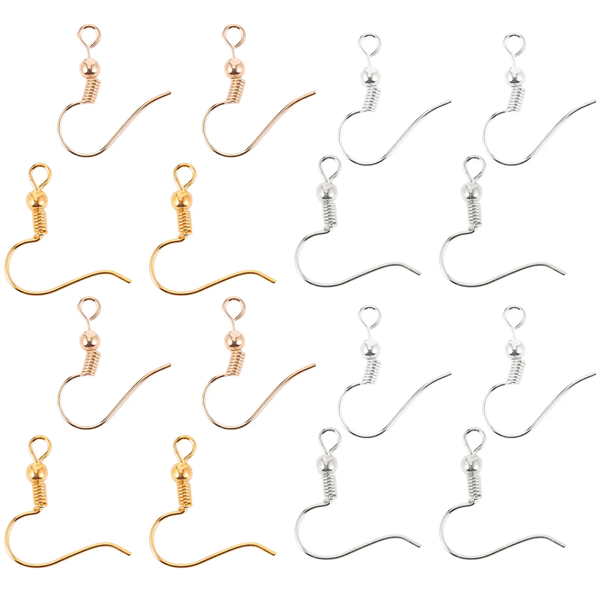 400 Pcs Earring Accessories Ball Coil Stud Earrings Gold Hook Wire Fish Jewelry Metal Hypoallergenic
400 Pcs Earring Accessories Ball Coil Stud Earrings Gold Hook Wire Fish Jewelry Metal Hypoallergenic