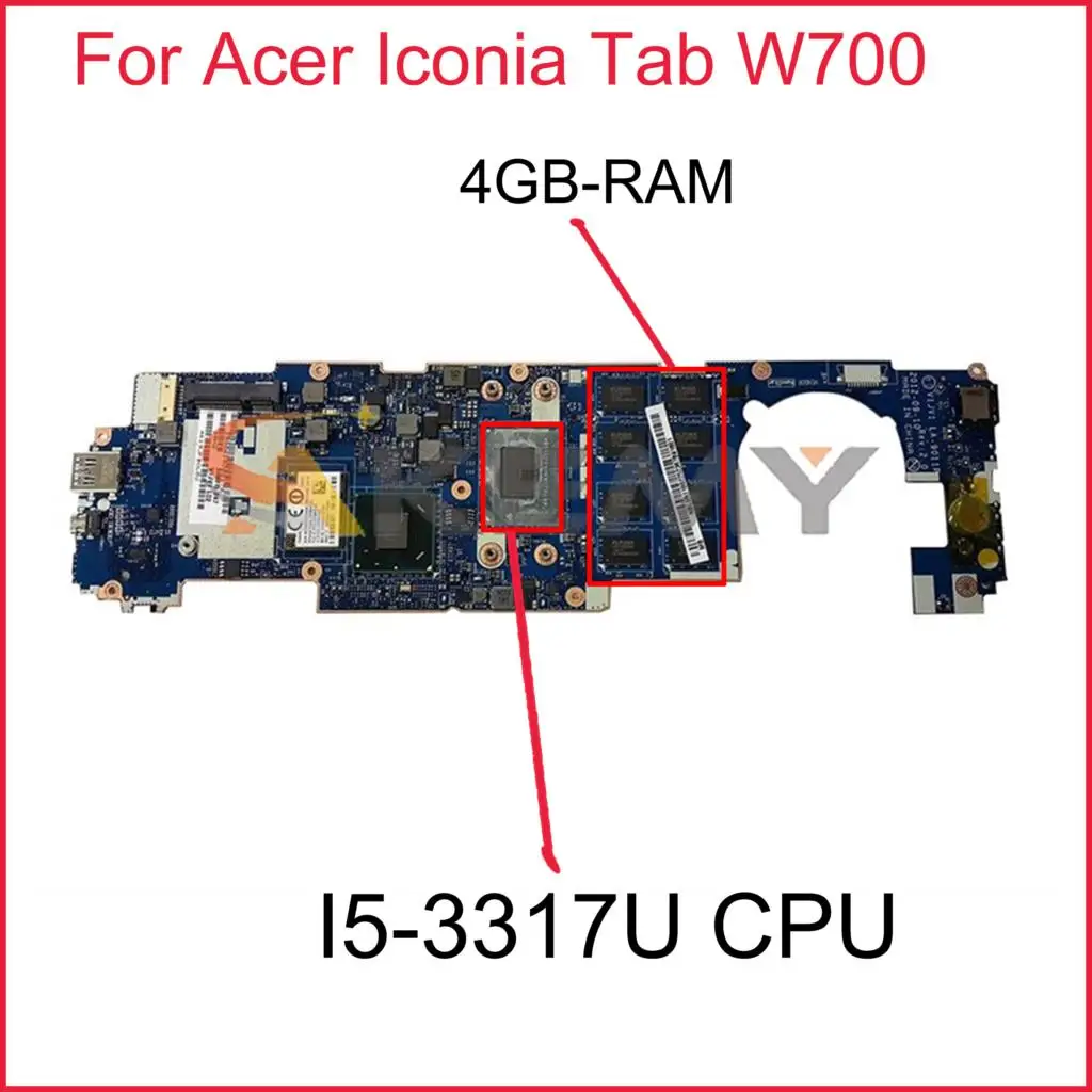 Материнская плата NBL0E11004 для ноутбука Acer Iconia Tab W700, системная плата V1JV1 для ноутбука с SR0N8 I5-3317U CPU 4GB-RAM 100% протестирована
Материнская плата NBL0E11004 для ноутбука Acer Iconia Tab W700, системная плата V1JV1 для ноутбука с SR0N8 I5-3317U CPU 4GB-RAM 100% протестирована