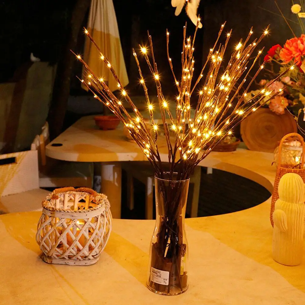 20 Bulbs LED Tree Branch Lamp Battery Powered Decorative Light Tall Vase Filler Willow Twig Lighted Branch For Home Decoration
20 Bulbs LED Tree Branch Lamp Battery Powered Decorative Light Tall Vase Filler Willow Twig Lighted Branch For Home Decoration
