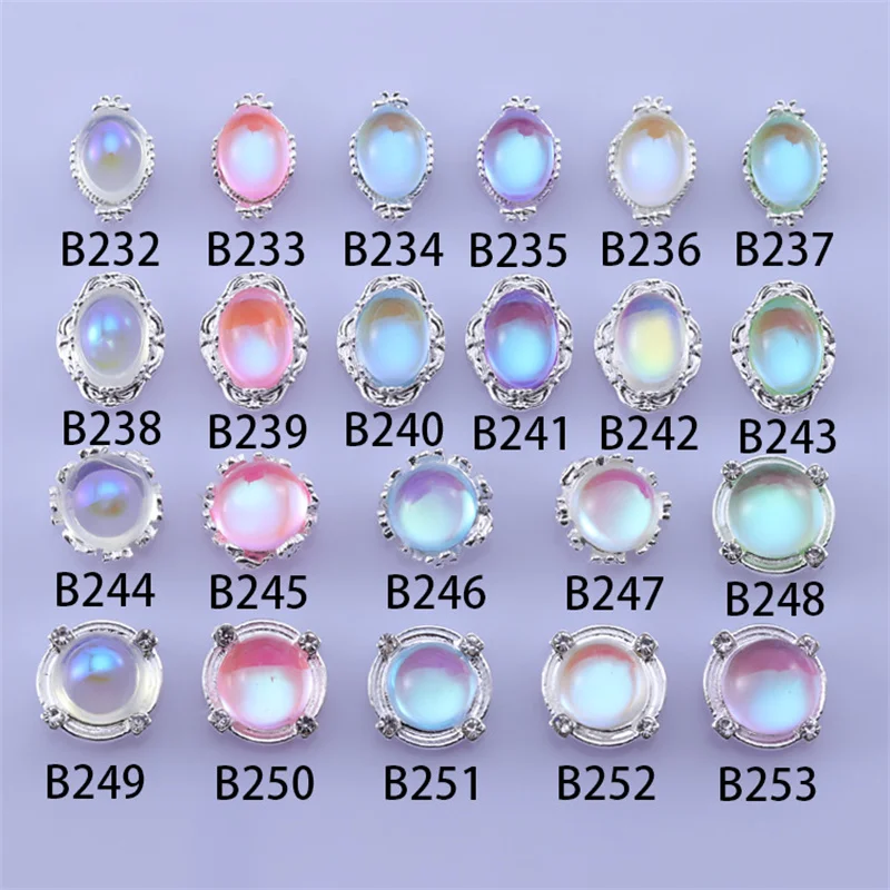 10pcs Silver Frame Alloy Nail Charms Gems 3D Oval Round Aurora Crystal Nail Rhinestone Mermaid Nail Art Decoration Jewelry Parts
10pcs Silver Frame Alloy Nail Charms Gems 3D Oval Round Aurora Crystal Nail Rhinestone Mermaid Nail Art Decoration Jewelry Parts