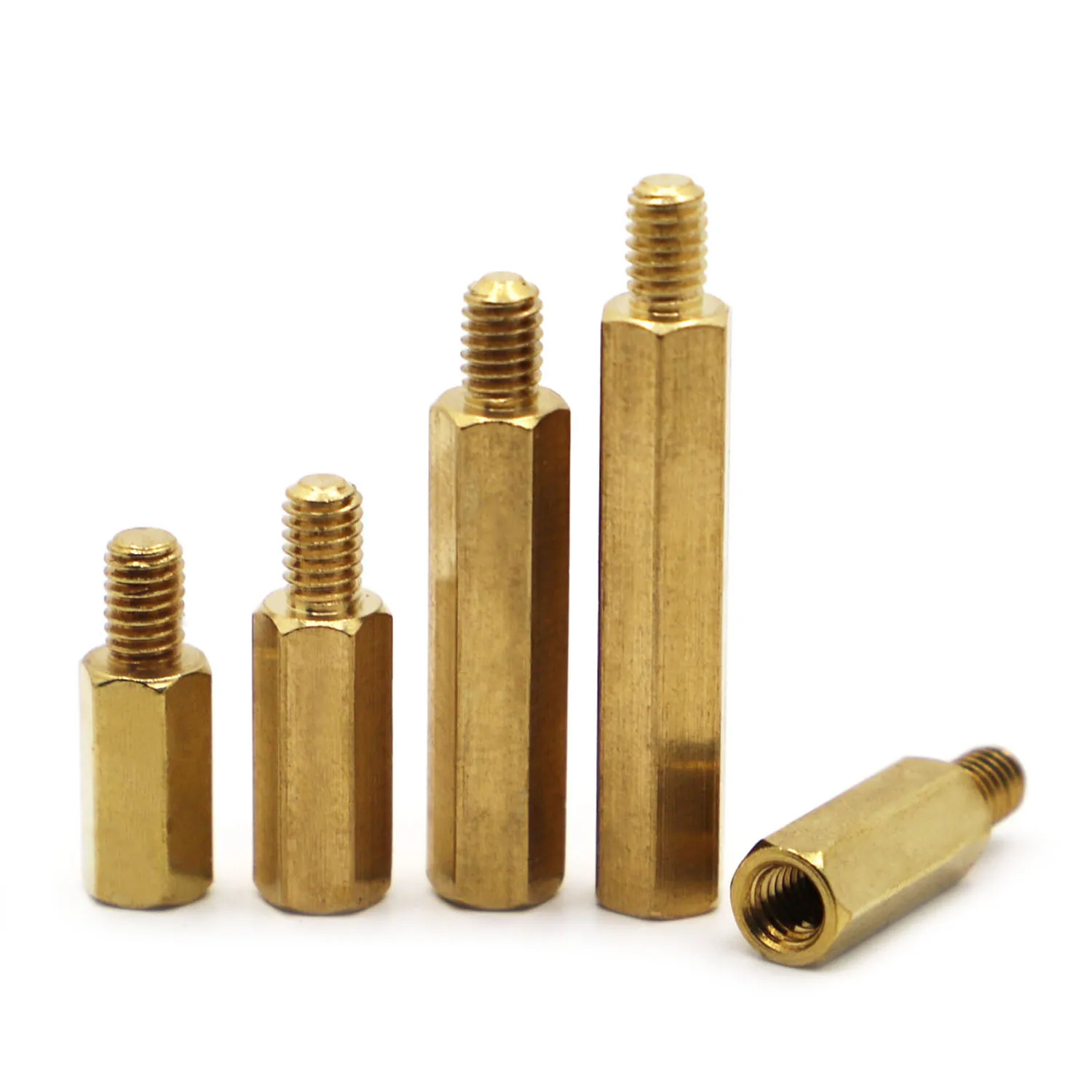 

10pcs Hex Male to Female M2 M2.5 M3 M4 Brass Standoff Spacer Hexagonal Stud Spacer Hollow Pillars