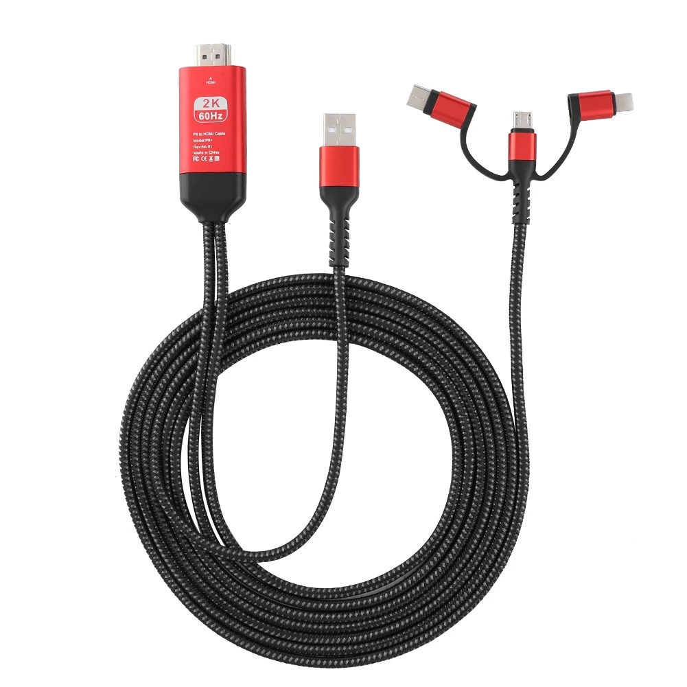 3 In 1 HDTV Converter Cable Micro USB/for iOS/Type-C to HDMI-compatible HD 4K Video Adapter Cable Converter§ Converter§
3 In 1 HDTV Converter Cable Micro USB/for iOS/Type-C to HDMI-compatible HD 4K Video Adapter Cable Converter§ Converter§