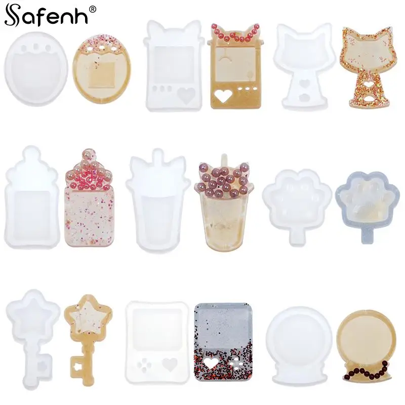 Crystal Epoxy Resin Mold DIY Quicksand Milk Bottle Ice Cream Shape Jewelry Pendant Keychain Mold For DIY Pendant Jewelry Making
Crystal Epoxy Resin Mold DIY Quicksand Milk Bottle Ice Cream Shape Jewelry Pendant Keychain Mold For DIY Pendant Jewelry Making