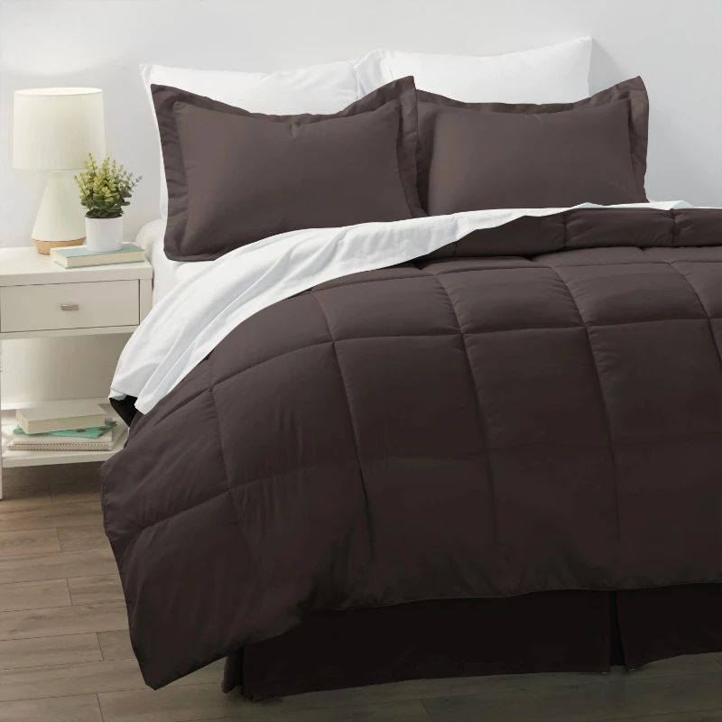 90 GSM 8 Piece Bed in a Bag, with Comforter, Shams, Flat Sheet, Fitted Sheet, Pillowcases, Bed Skirt
90 GSM 8 Piece Bed in a Bag, with Comforter, Shams, Flat Sheet, Fitted Sheet, Pillowcases, Bed Skirt