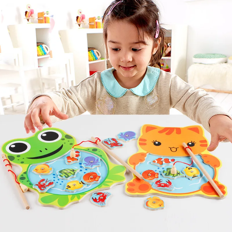 Montessori Wooden Magnetic Fishing Toys For Children Cartoon Marine Life Cognition Fish Games Education Parent-Child Interactive
Montessori Wooden Magnetic Fishing Toys For Children Cartoon Marine Life Cognition Fish Games Education Parent-Child Interactive