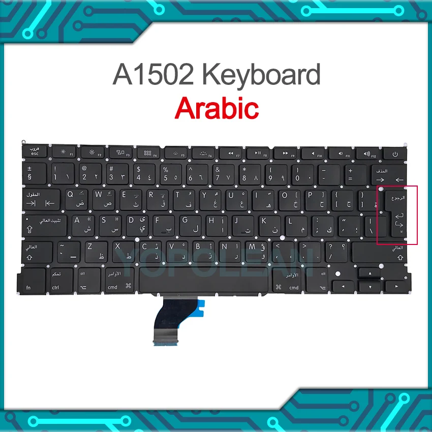 New Arab Arabic keyboard For Macbook Pro Retina 13" A1502 Keyboard 2013 2014 2015 Year
New Arab Arabic keyboard For Macbook Pro Retina 13" A1502 Keyboard 2013 2014 2015 Year