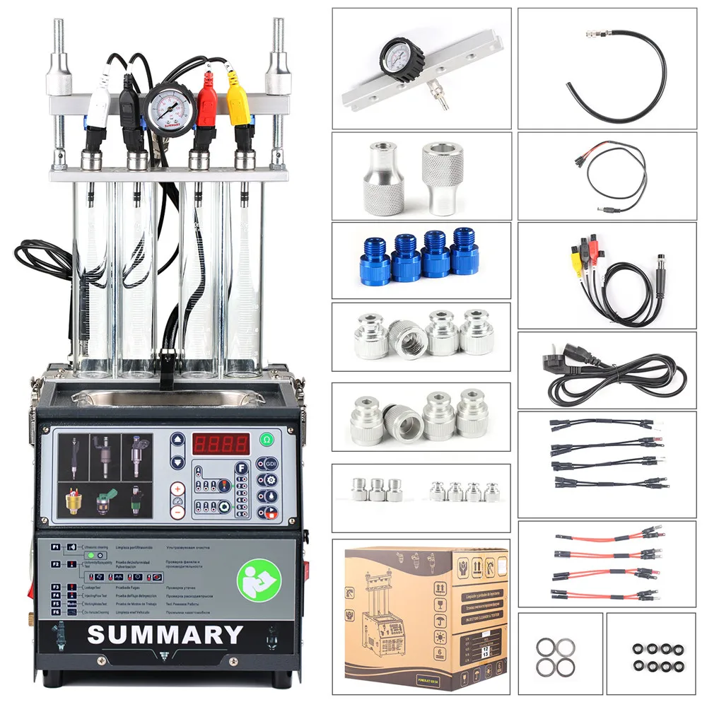 SUMMARY POWERJET GDI S4 Injector Cleaner & Tester Machine Kit Support for 110V/220V Petrol Vehicles Motorcycle 4-Cylinder
SUMMARY POWERJET GDI S4 Injector Cleaner & Tester Machine Kit Support for 110V/220V Petrol Vehicles Motorcycle 4-Cylinder