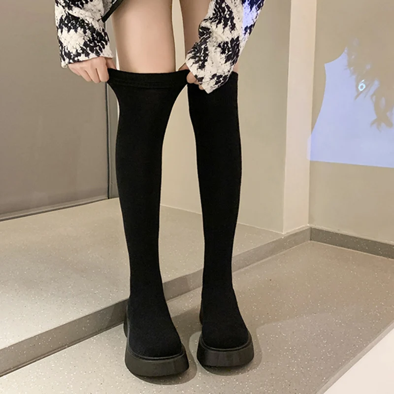 Women Long Boots Autumn Shoes Women Black Over The Knee High Boots Female Thigh High Sock Boots Sexy Platform Elastic Slim Shoes
Women Long Boots Autumn Shoes Women Black Over The Knee High Boots Female Thigh High Sock Boots Sexy Platform Elastic Slim Shoes