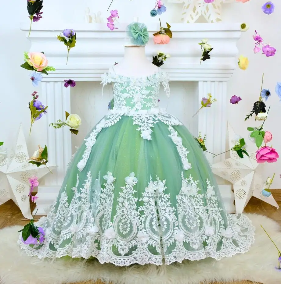 Зеленое Пышное Платье с цветочным принтом для девочек, свадебное кружевное атласное платье с аппликацией и бантом для маленьких девочек, платье для дня рождения, платье для первого причастия
Зеленое Пышное Платье с цветочным принтом для девочек, свадебное кружевное атласное платье с аппликацией и бантом для маленьких девочек, платье для дня рождения, платье для первого причастия