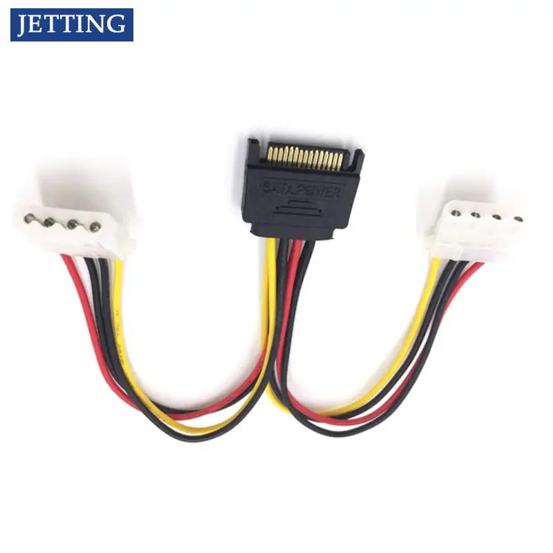 1pc 20cm SATA Revolution To IDE Power Cord SATA15pin Male Head One Point Two Serial Port To Dual 4pin Female Sata To IDE
1pc 20cm SATA Revolution To IDE Power Cord SATA15pin Male Head One Point Two Serial Port To Dual 4pin Female Sata To IDE