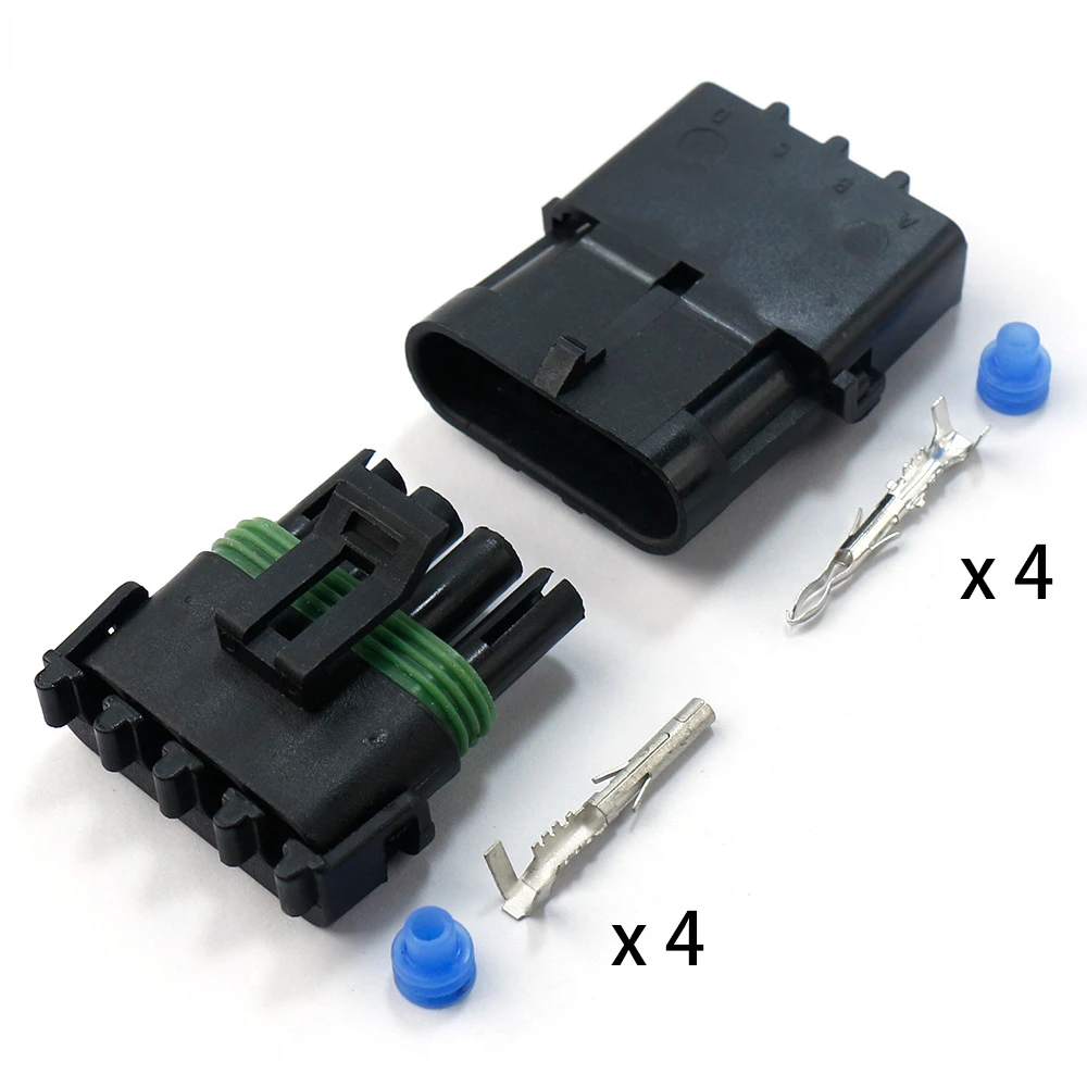 1 Set 4 Pin Way GM Automotive Female Male Weather Pack Electrical Socket Plug Automobile Connectors 4P Black + Green
1 Set 4 Pin Way GM Automotive Female Male Weather Pack Electrical Socket Plug Automobile Connectors 4P Black + Green