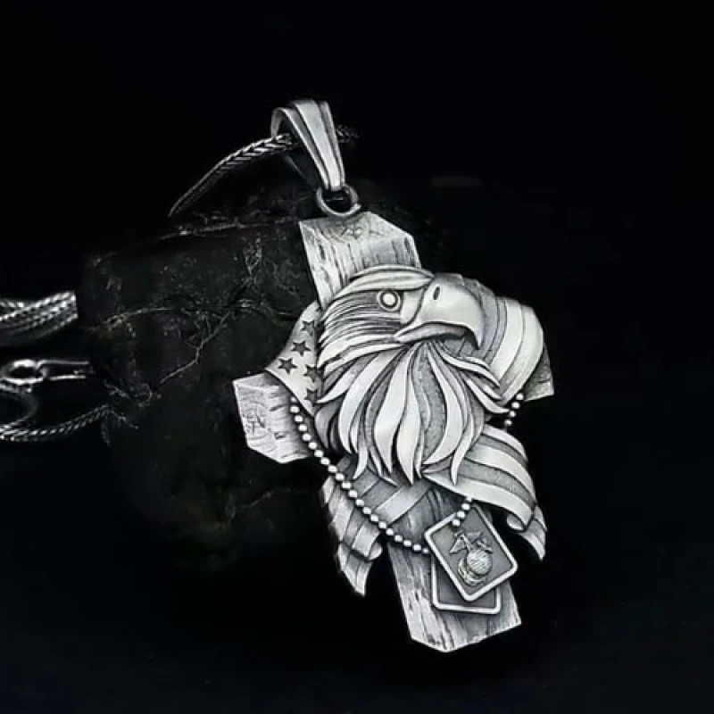 Mens Eagle Cross Necklace Pendant Religious Elements Christian Accessories Fashion Jewelry for Women American Flag Hip Hop Gifts
Mens Eagle Cross Necklace Pendant Religious Elements Christian Accessories Fashion Jewelry for Women American Flag Hip Hop Gifts