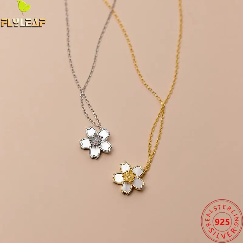 Real 925 Sterling Silver Necklace For Women Nature Shell Flowers Fashion Chain Necklaces & Pendants Fine Jewelry Gold 2022 New
Real 925 Sterling Silver Necklace For Women Nature Shell Flowers Fashion Chain Necklaces & Pendants Fine Jewelry Gold 2022 New