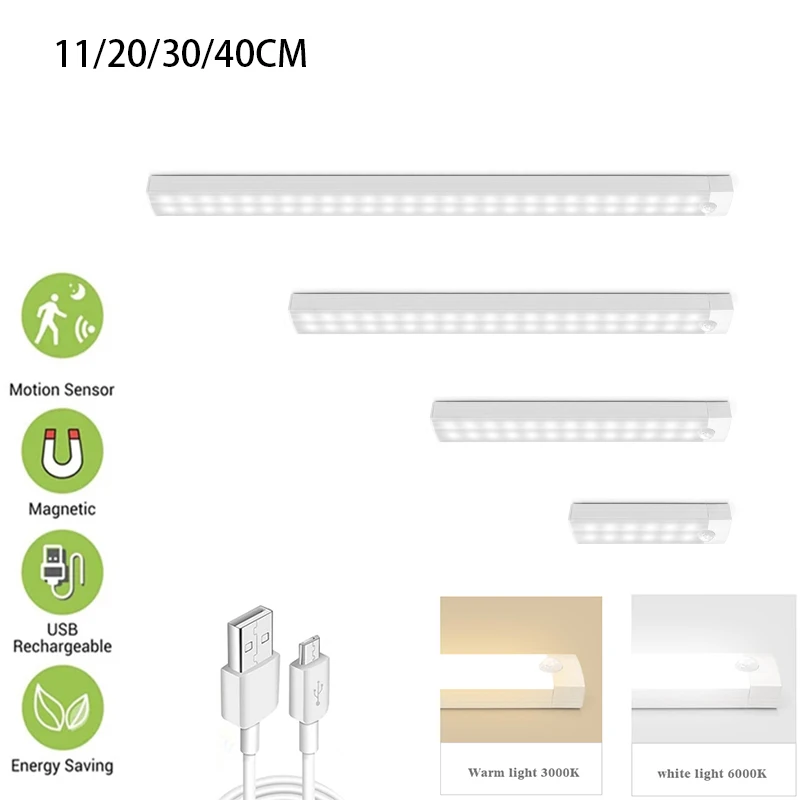 Motion Sensor Cabinet LED Night Lights USB Lighting Kitchen Closet Wardrobe Wall Lamp Rechargeable Aisle Room Magnetic Light
Motion Sensor Cabinet LED Night Lights USB Lighting Kitchen Closet Wardrobe Wall Lamp Rechargeable Aisle Room Magnetic Light