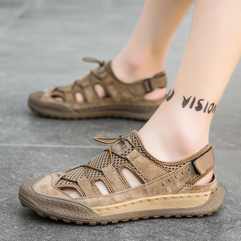 Summer Men Sandals Fashion Roman Sandals Handmade Breathable Mesh Men's Casual Shoes handmade Outdoor Flats men Beach Sandals
Summer Men Sandals Fashion Roman Sandals Handmade Breathable Mesh Men's Casual Shoes handmade Outdoor Flats men Beach Sandals