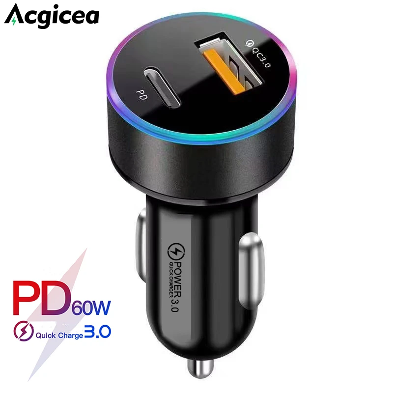Car Charger USB Type C Charger QC 3.0 60W Fast Charging for iPhone 13 12 Xiaomi Huawei Universal Power Adapter in Car PD Charger
Car Charger USB Type C Charger QC 3.0 60W Fast Charging for iPhone 13 12 Xiaomi Huawei Universal Power Adapter in Car PD Charger