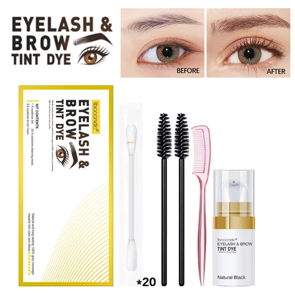 2 Color Eyebrow Gel Tinting Kit Waterproof Semi-Permanent Eyebrow Eyelash Tint Dye Black Brown Color Kit with Comb Brush Swabs
2 Color Eyebrow Gel Tinting Kit Waterproof Semi-Permanent Eyebrow Eyelash Tint Dye Black Brown Color Kit with Comb Brush Swabs